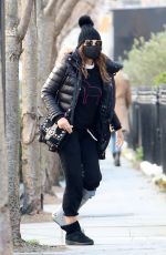 ELIZABETH HURLEY Sporting Her Ankle Brace Out in London 01/27/2022
