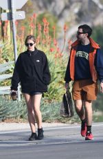 ELIZABETH OLSEN and Robbie Arnett Out in Los Angeles 01/07/2022