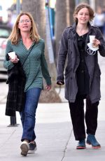 ELIZABETH SHUE and STELLA STREET GUGGENHEIM Out for Coffee in Venice 01/12/2022