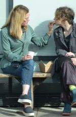 ELIZABETH SHUE and STELLA STREET GUGGENHEIM Out for Coffee in Venice 01/12/2022