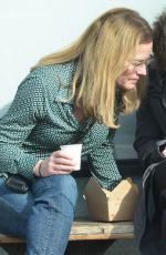 ELIZABETH SHUE and STELLA STREET GUGGENHEIM Out for Coffee in Venice 01/12/2022