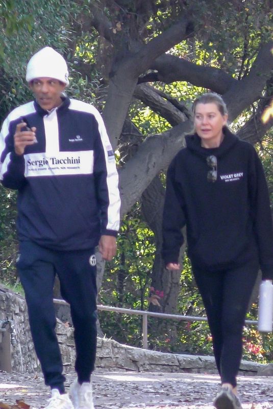ELLEN POMPEO and Chris Ivery Out Hiking in Los Feliz 01/03/2022