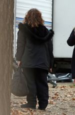 ELLEN POMPEO on the Set of Grey