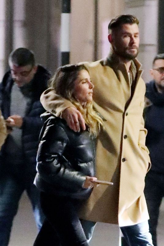 ELSA PATAKY and Chris Hemsworth Night Out in London 01/24/2022