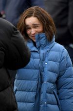 EMILIA CLARKE on the Set of Secret Invasion 01/27/2022