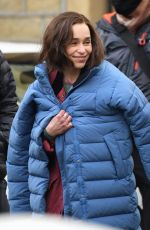 EMILIA CLARKE on the Set of Secret Invasion 01/27/2022