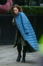 EMILIA CLARKE on the Set of Space Invasion in Leeds 01/22/2022