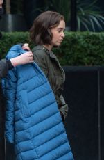 EMILIA CLARKE on the Set of Space Invasion in Leeds 01/22/2022