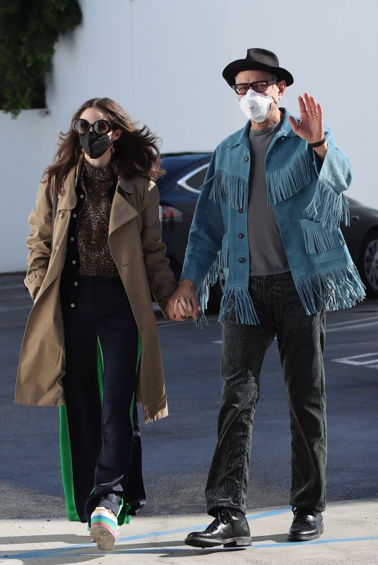 EMILIA LIVINGSTON and Jeff Goldblum Out in Los Angeles 12/31/2021