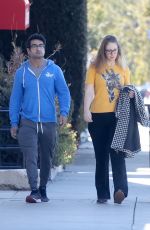 EMILY V. GORDON and Kumail Nanjiani at a Covid-19 Testing Site in Los Angeles 01/09/2022