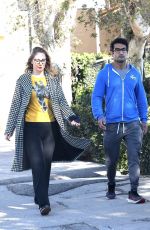 EMILY V. GORDON and Kumail Nanjiani at a Covid-19 Testing Site in Los Angeles 01/09/2022