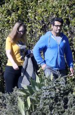 EMILY V. GORDON and Kumail Nanjiani at a Covid-19 Testing Site in Los Angeles 01/09/2022