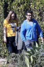 EMILY V. GORDON and Kumail Nanjiani at a Covid-19 Testing Site in Los Angeles 01/09/2022