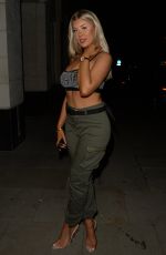 EVE GALE Leaves Hakkasan in Mayfair after Celebrating New Years Eve 01/01/2022