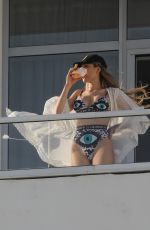 FERNANDA GOMEZ in Bikini on Balcony in Miami Beach 01/05/2022