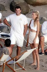 FRIDA AASEN and Tommy Chiabra at a Beach in St. Barths 01/09/2022