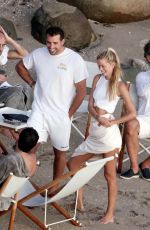 FRIDA AASEN and Tommy Chiabra at a Beach in St. Barths 01/09/2022