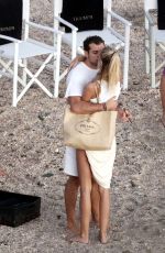 FRIDA AASEN and Tommy Chiabra at a Beach in St. Barths 01/09/2022