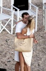 FRIDA AASEN and Tommy Chiabra at a Beach in St. Barths 01/09/2022