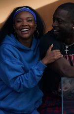 GABRIELLE UNION and Dwyane Wade at LA Rams vs San Francisco 49ers Game at Sofi Stadium in Inglewood 01/09/2022