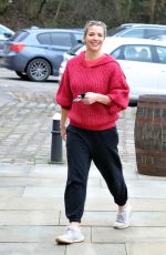 GEMMA ATKINSON Arrives at Hits Radio Network in Manchester 01/26/2022
