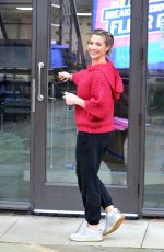 GEMMA ATKINSON Arrives at Hits Radio Network in Manchester 01/26/2022