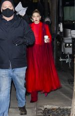 GIGI HADID Heading to Maybelline Photoshoot in New York 01/26/2022
