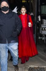 GIGI HADID Heading to Maybelline Photoshoot in New York 01/26/2022