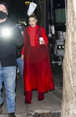 GIGI HADID Heading to Maybelline Photoshoot in New York 01/26/2022