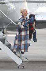 GWEN STEFANI Arrives at Van Nuys Airport 01/18/2022