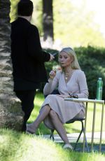GWYNETH PALTROW Relaxing on the Set of an Uber Eats Commercial in Los Angeles 01/11/2022