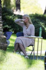 GWYNETH PALTROW Relaxing on the Set of an Uber Eats Commercial in Los Angeles 01/11/2022