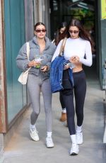 HAILEY BIEBER and BELLA HADID Leaves Pilates Class in Los Angeles 01/08/2022