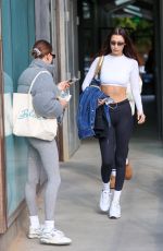 HAILEY BIEBER and BELLA HADID Leaves Pilates Class in Los Angeles 01/08/2022