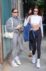 HAILEY BIEBER and BELLA HADID Leaves Pilates Class in Los Angeles 01/08/2022
