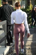 HAILEY BIEBER Arrives at Forma Pilates in West Hollywood 01/14/2022