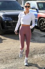 HAILEY BIEBER Arrives at Forma Pilates in West Hollywood 01/14/2022