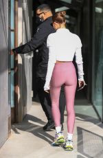 HAILEY BIEBER Arrives at Forma Pilates in West Hollywood 01/14/2022