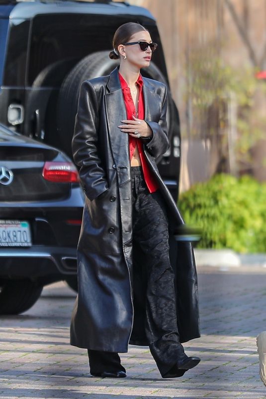 HAILEY BIEBER Arrives at Justin Bieber