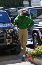 HAILEY BIEBER Arrives at Yoga Class in West Hollywood 01/27/2022