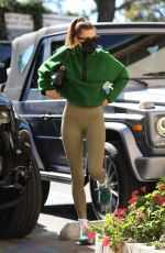 HAILEY BIEBER at a Pilates Class in Los Angeles 01/27/2022