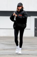 HAILEY BIEBER Heading to Morning Pilates Class in West Hollywood 01/07/2022