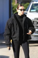HAILEY BIEBER Heading to Pilates in West Hollywood 01/11/2022