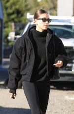HAILEY BIEBER Heading to Pilates in West Hollywood 01/11/2022