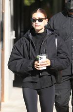 HAILEY BIEBER Heading to Pilates in West Hollywood 01/11/2022