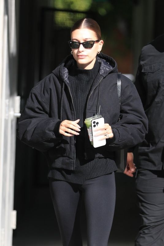 HAILEY BIEBER Heading to Pilates in West Hollywood 01/11/2022