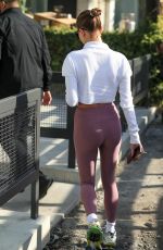 HAILEY BIEBER Leaves Pilates Session in West Hollywood 01/14/2022