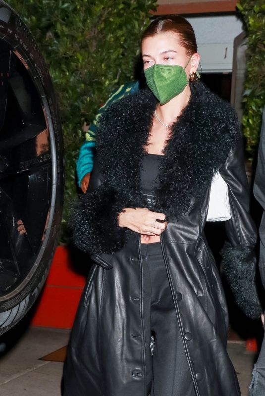 HAILEY BIEBER Out for Dinner at Giorgio Baldi in Santa Monica 01/14/2022