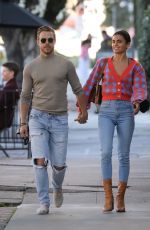 HAYLEY ERBERT and Derek Hough at Alfred Coffee in West Hollywood 01/27/2022
