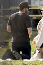 HEATHER RAE YOUNG and Tarek el Moussa at a Picnic in Los Angeles 01/28/2022